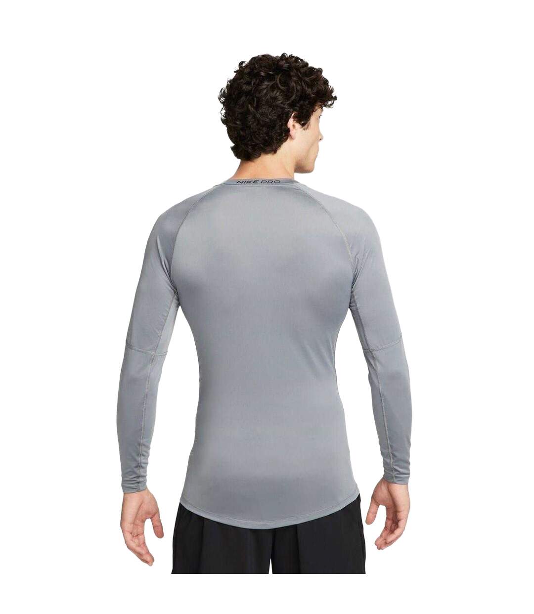 Mens Pro Core Long-sleeved T-shirt Grey Nike-2