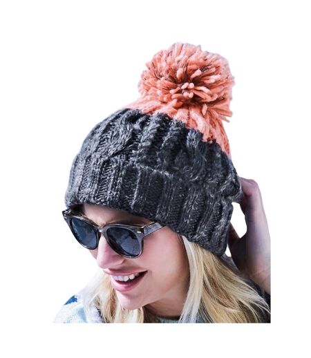Beechfield Apres Beanie (Graphite Grey/Blush) - UTPC3947