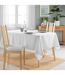 Nappe Jacquard Imprimé Doriane 140x240cm Blanc-4