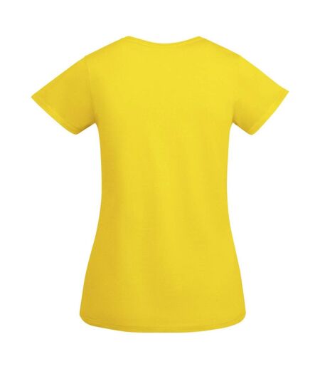 Womens/ladies breda short-sleeved t-shirt yellow Roly