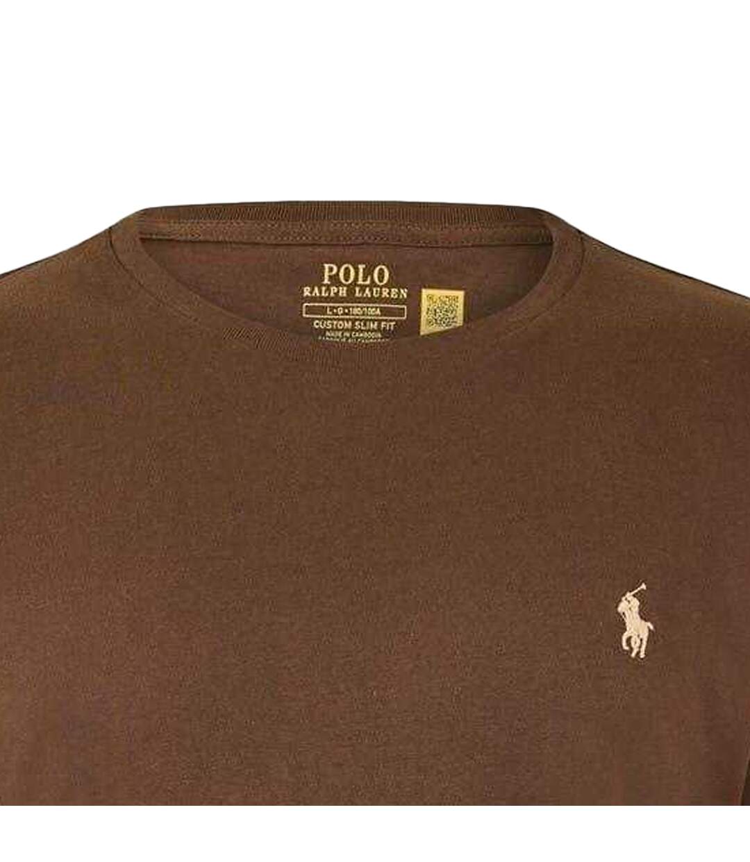 T-shirt Custom Homme Marron Ralph Lauren-3