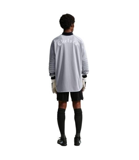 Mens 2025/2026 Chelsea Fc Goalkeeper Jersey Grey Orange Nike