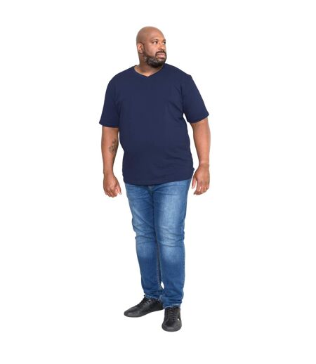 Duke Mens D555 Kingsize Signature-1 Cotton T-Shirt (Navy) - UTDC144