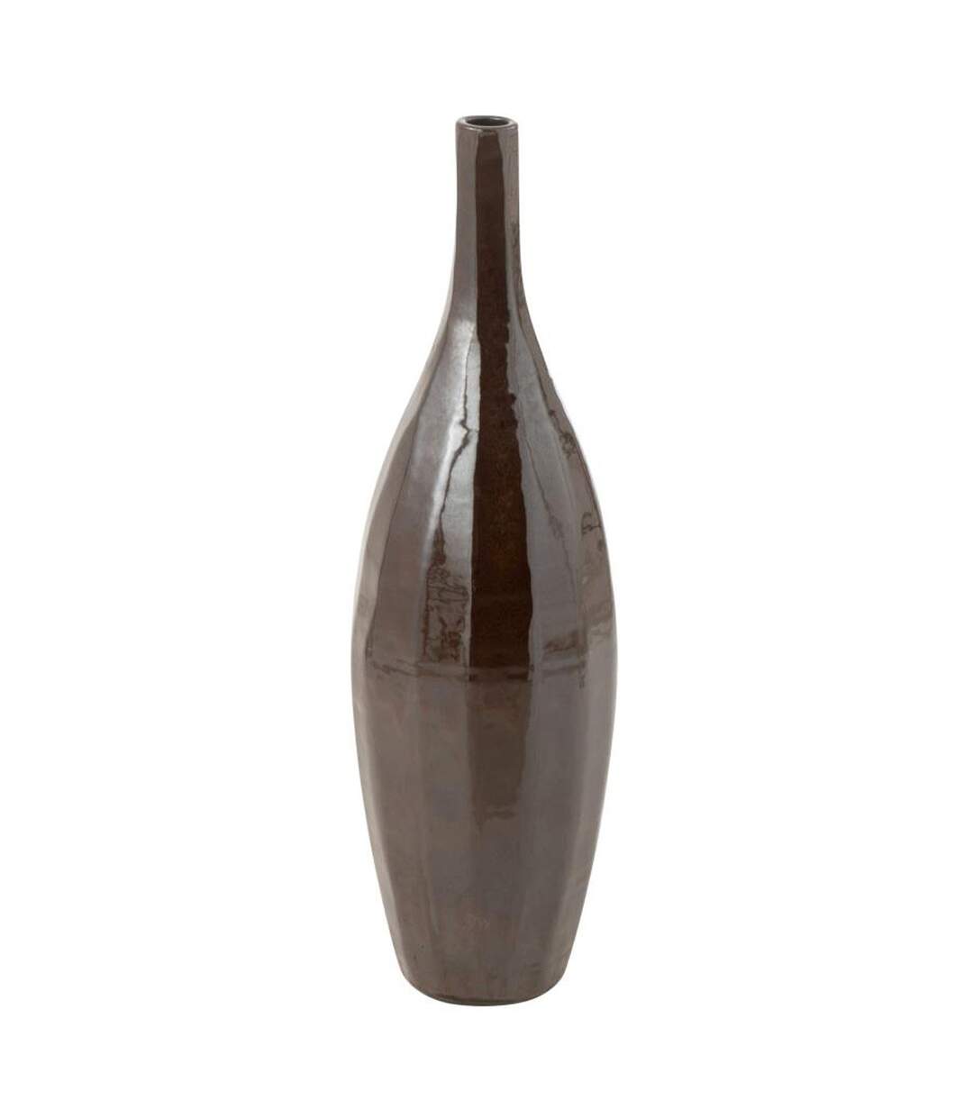 Vase Bouteille en Terre Cuite Terra 70cm Marron-1