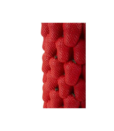 Vase Déco Fruits Fraises 32cm Rouge