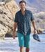 Bermuda chino extensible homme - turquoise