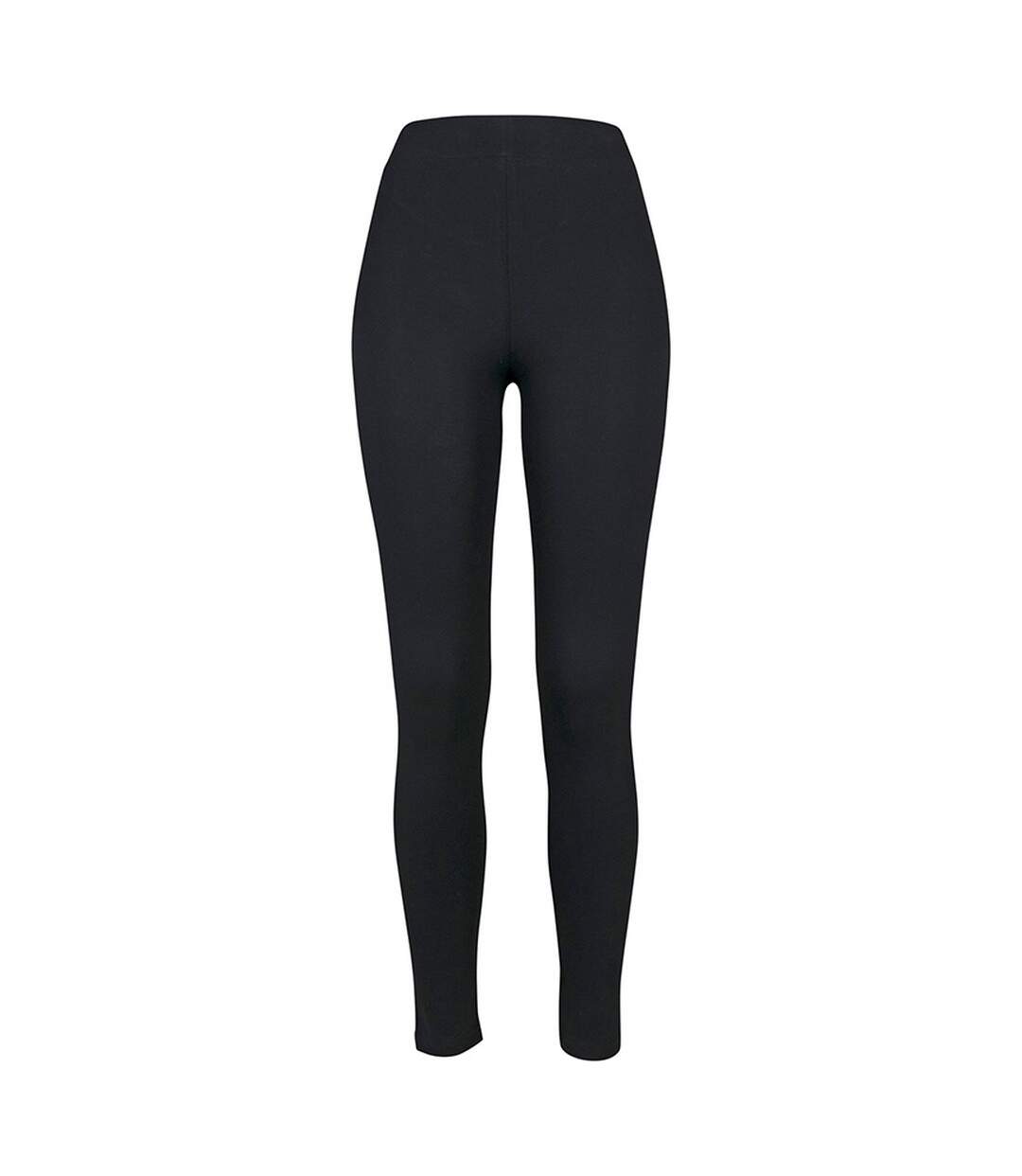 Build Your Brand Womens/Ladies Jersey Stretch Leggings (Black) - UTRW7718-3