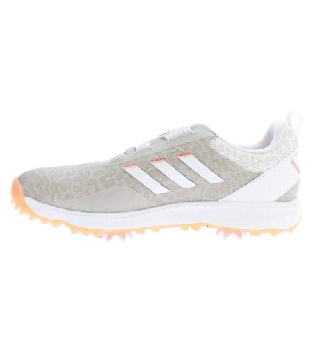 Womens/ladies Leopard Print Boa Lacing System Golf Shoes White Adidas