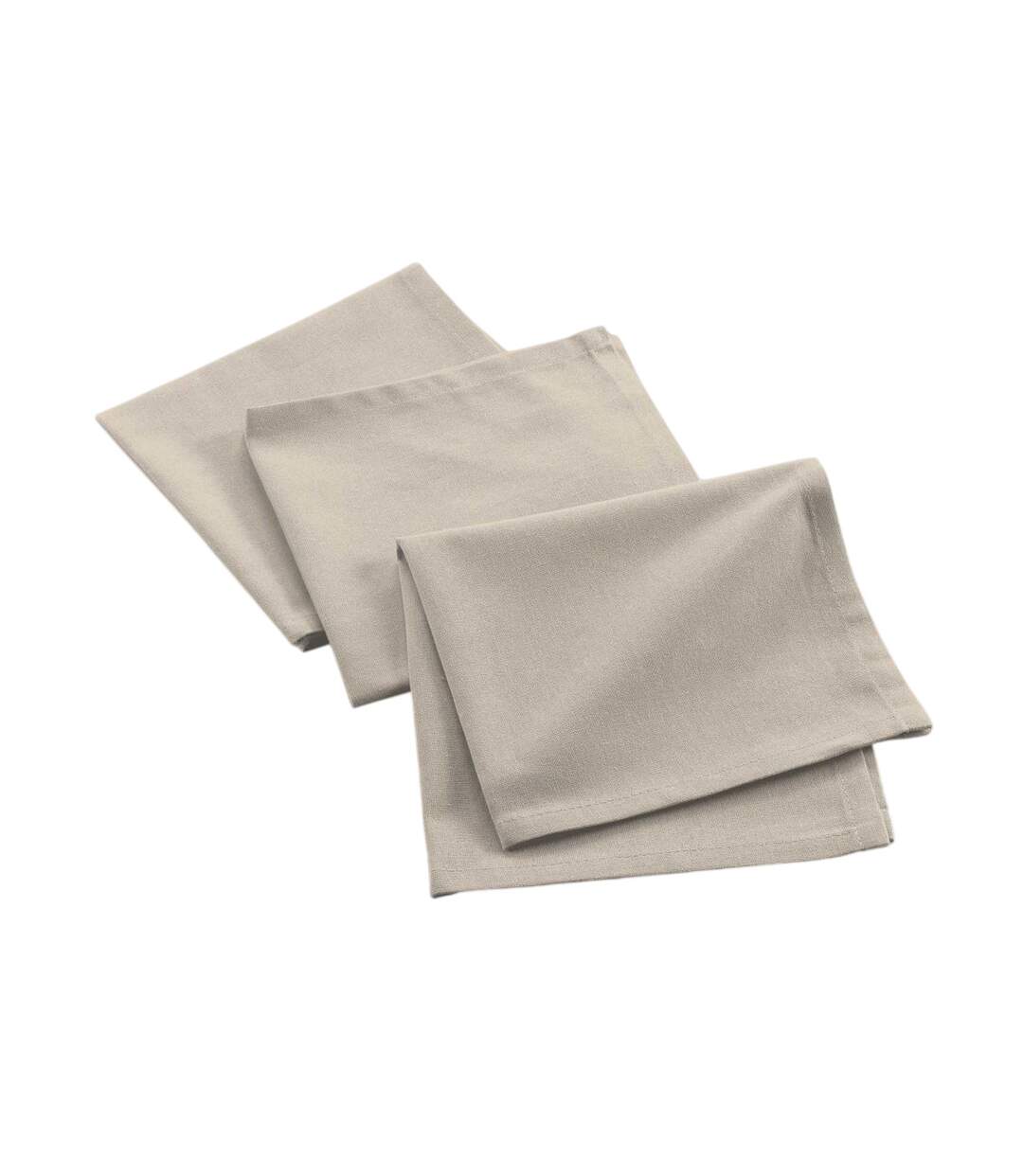 Lot de 3 Serviettes de Table Mistral 40x40cm Naturel-1