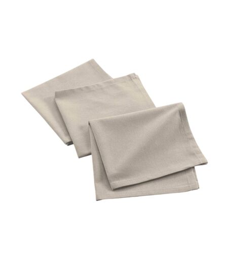Lot de 3 Serviettes de Table Mistral 40x40cm Naturel