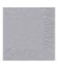 Lot de 20 Serviettes en Papier Cocktail 33x33cm Argent-1