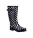 Bottes de pluie femme noir / blanc Cotswold