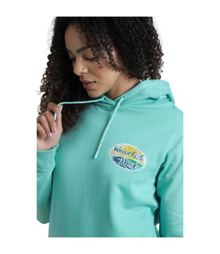 Sweat à capuche kira femme bleu pâle Weird Fish