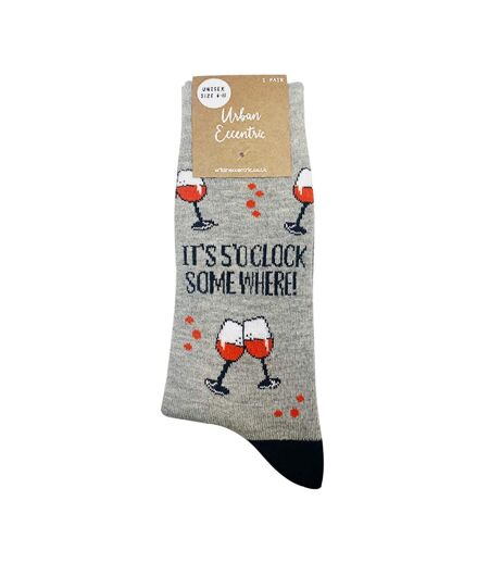 1 Pack Ladies Novelty Cotton 5 Oclock Wine Socks