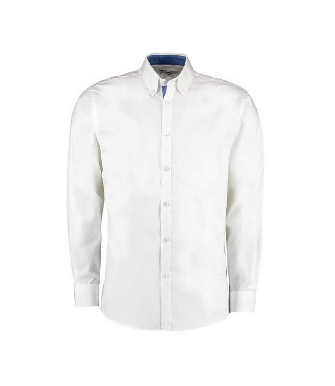 Chemise premium homme blanc / bleu Kustom Kit-1