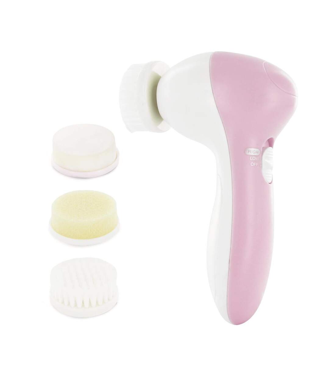Brosse Visage 3 en 1 2 Vitesses 13cm Blanc & Rose-1