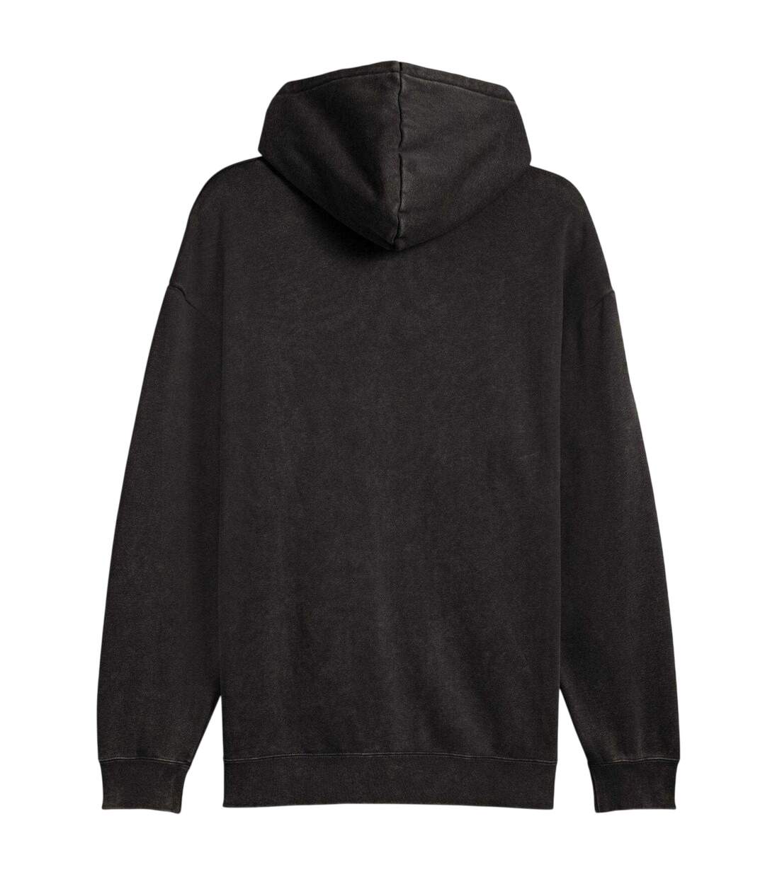 Mens Elevated Acid Wash Relaxed Fit Hoodie Black Puma-3