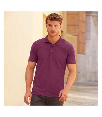 Fruit Of The Loom Mens Iconic Polo Shirt (Heather Burgundy)