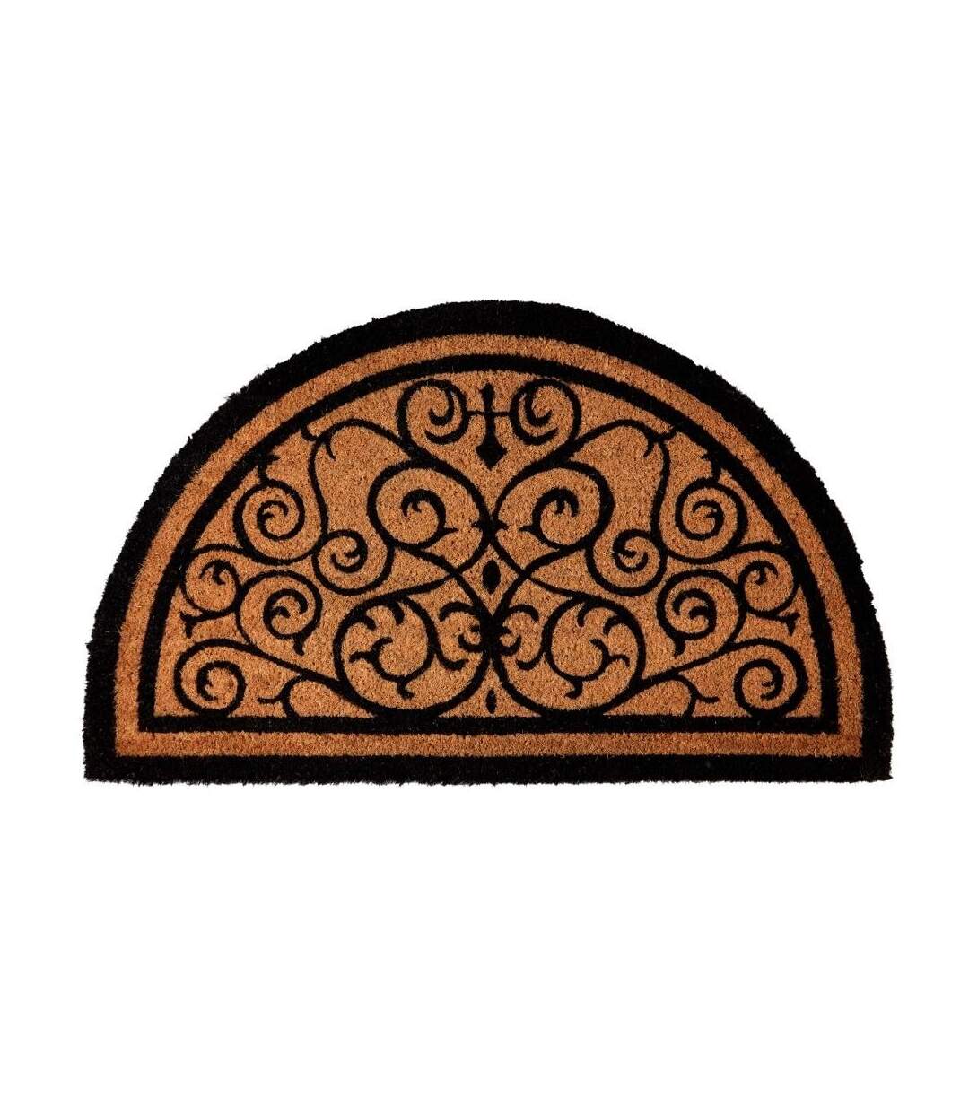 Groundsman Half Moon Coir Mat (Brown/Black) (One Size) - UTST3919-1