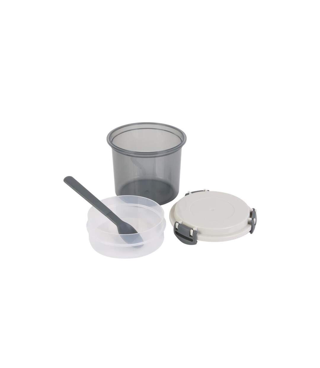 Boîte de Repas & Cuillère Lunch Box 60cl Gris-1