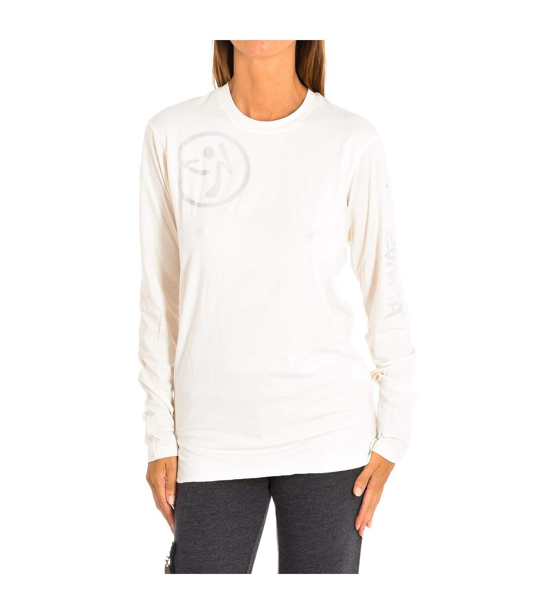 Women's long-sleeved round neck sports sweatshirt Z2T00136