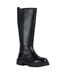 Womens/ladies D Iridea C Leather Knee-high Boots Black Geox-1