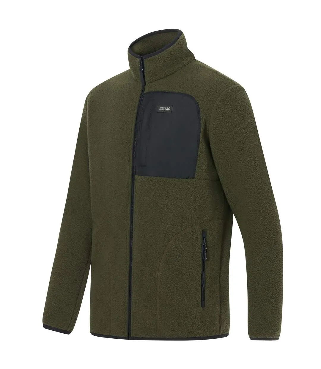 Veste Polaire Frankie Homme Kaki Foncé Noir Regatta-4