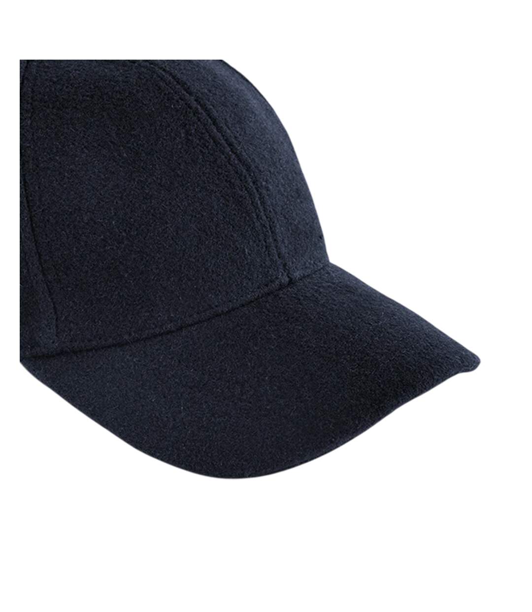 6 Panel Wool Blend Cap Navy Beechfield-3
