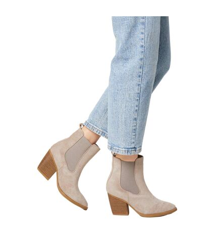 Bottines chelsea agnes western femme beige Dorothy Perkins