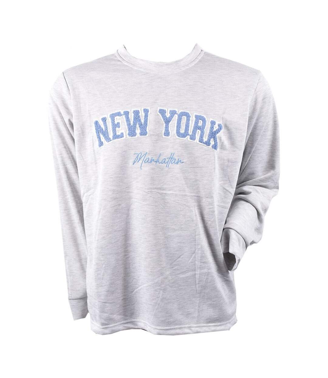 Pyjama Homme Long SWEET SECRET Q2754 NEW YORK GRIS-2