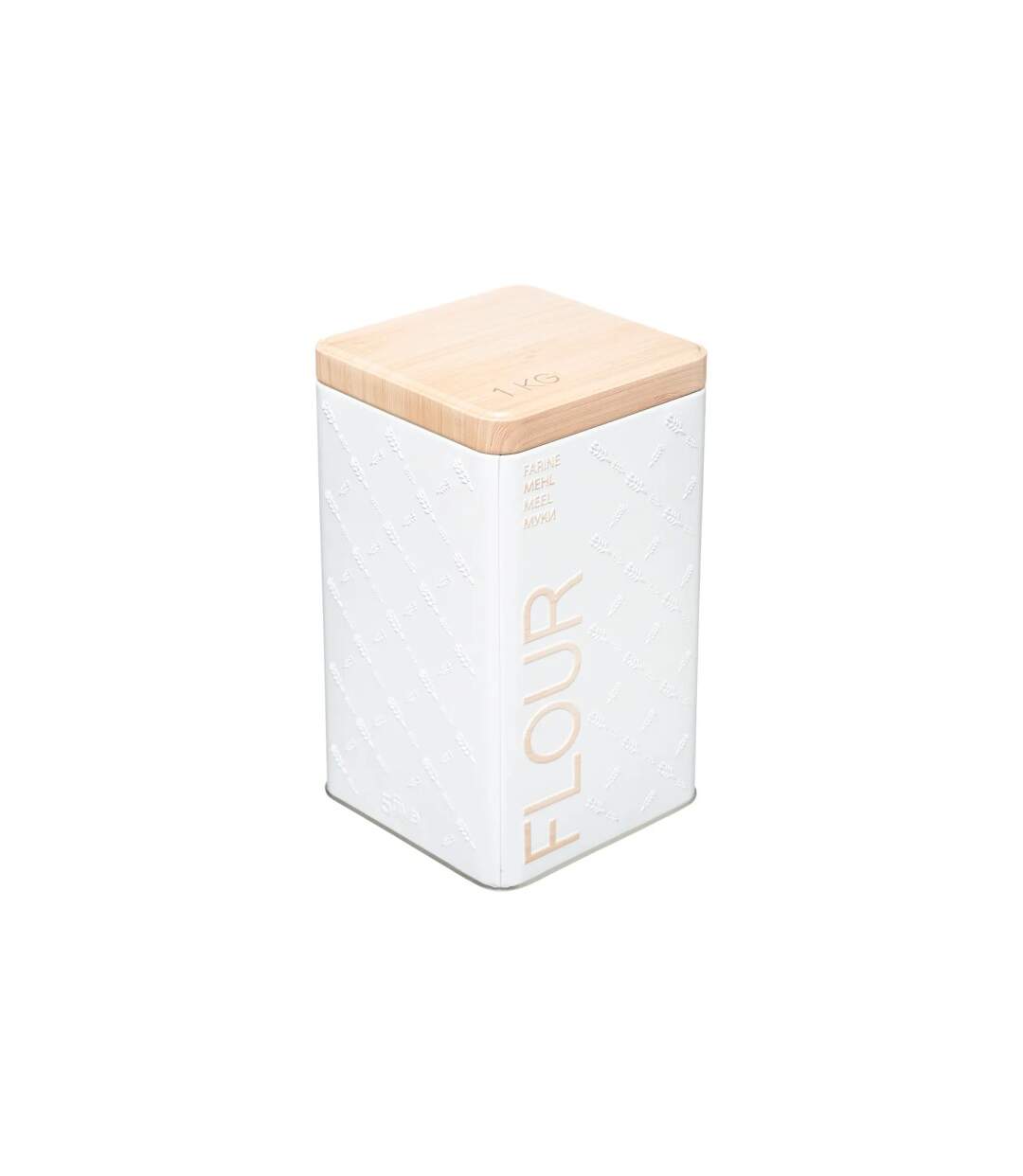 Boîte à Farine Scandi 18cm Blanc-3