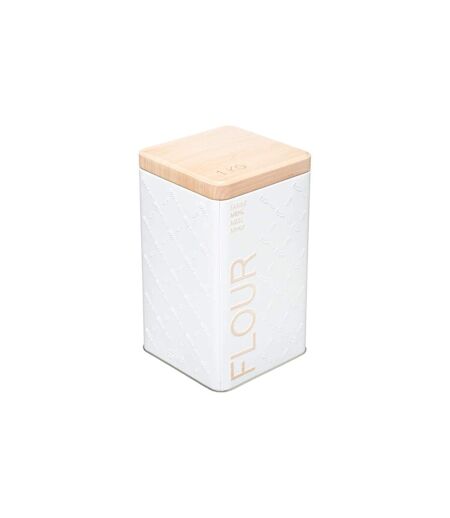 Boîte à Farine Scandi 18cm Blanc