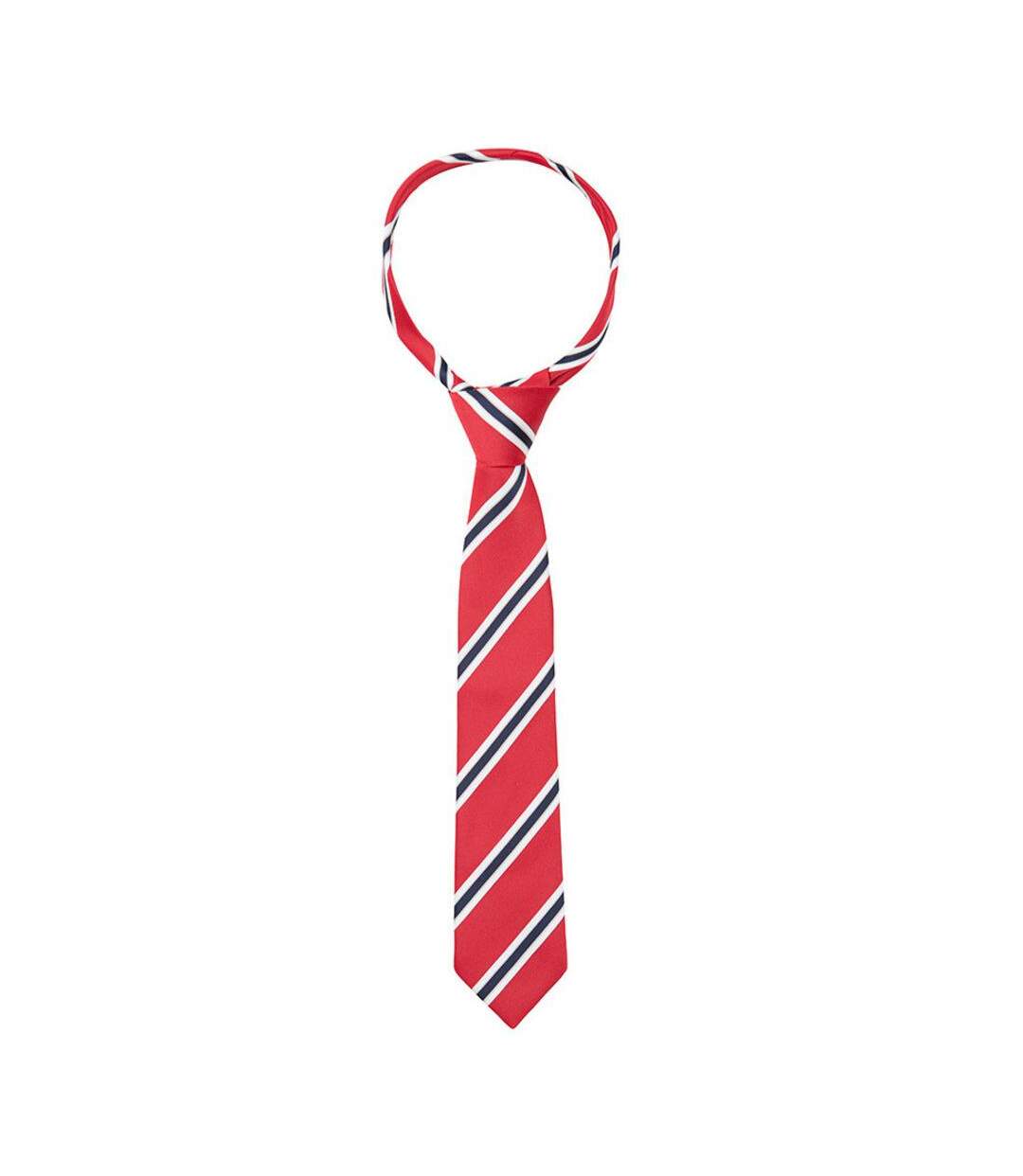 Unisex Adult Stripe Show Tie One Size Red Navy Supreme Products-1