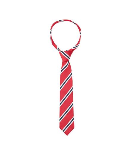 Unisex Adult Stripe Show Tie One Size Red Navy Supreme Products