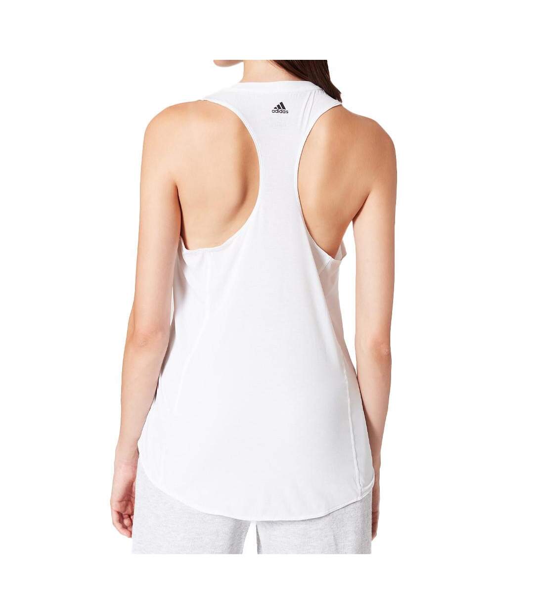 Débardeurs Blanc Femme Adidas barlogo - L