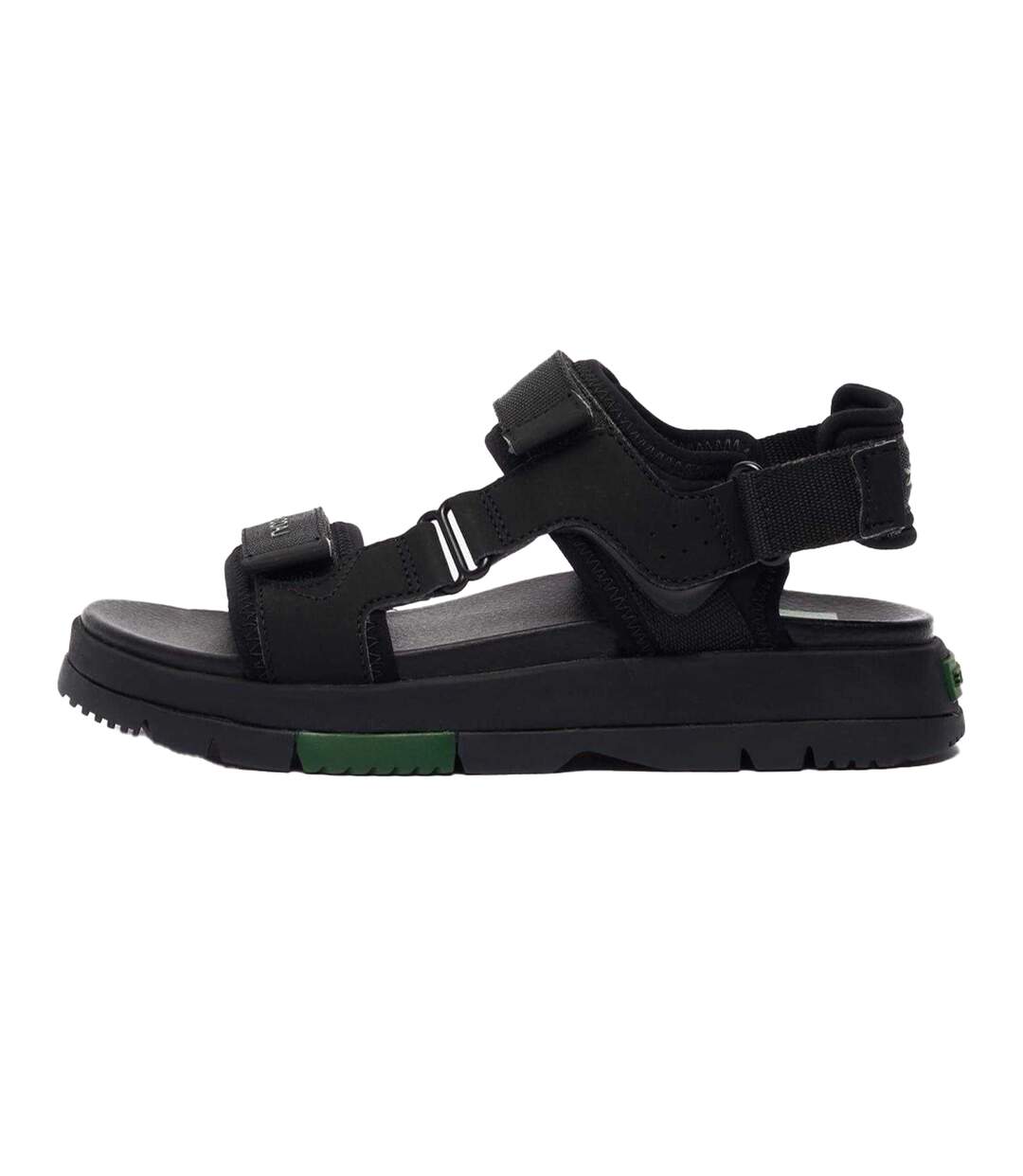 Womens/ladies suruga premium sandals black/green Lacoste-3