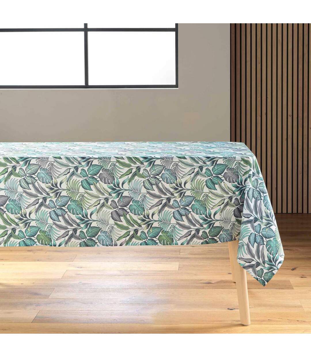 Nappe Antitache Imprimé Stylis 145x240cm Vert-1