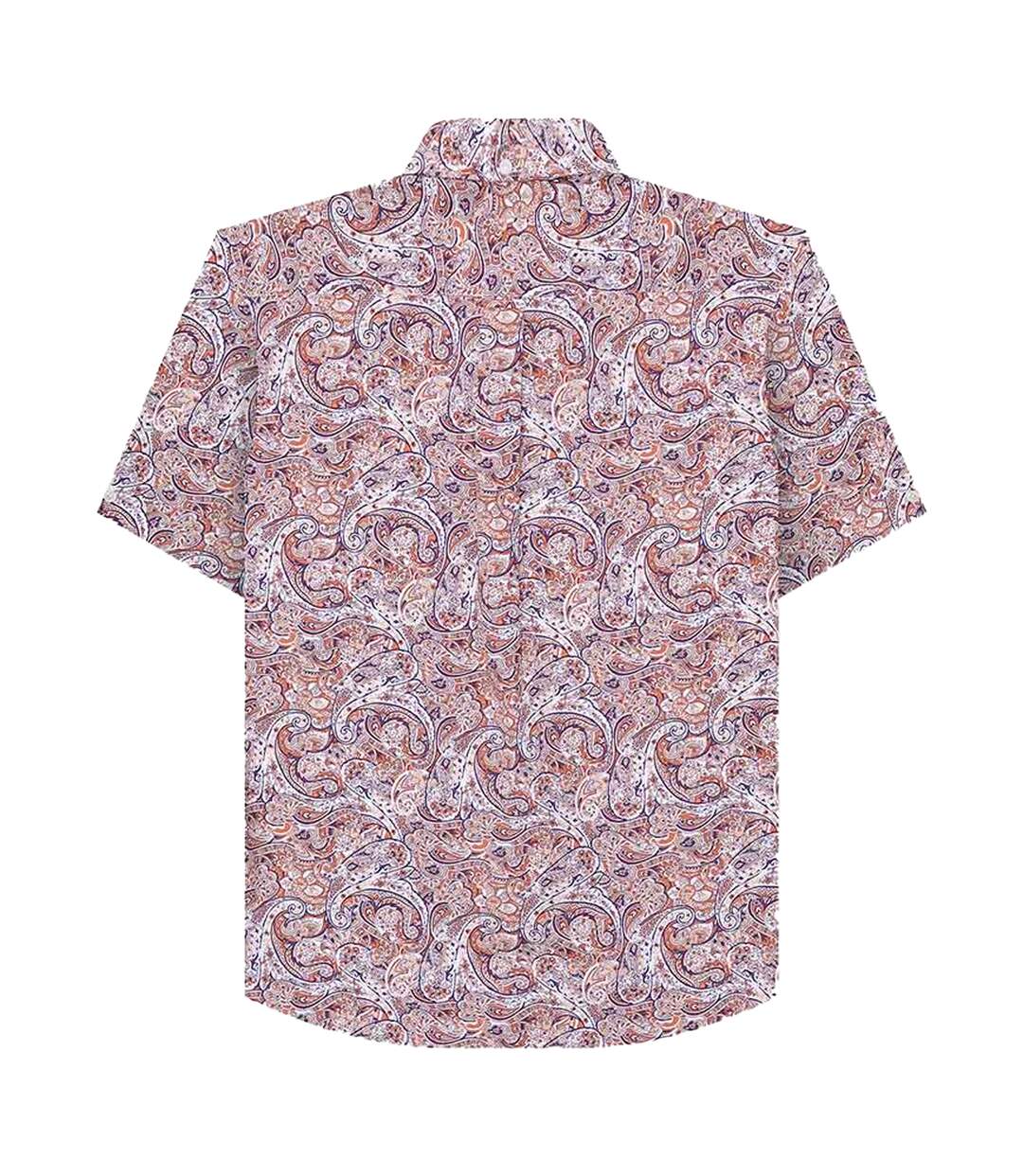 Chemise homme rouille / blanc Lambretta-2