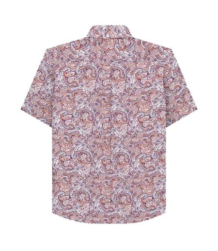 Chemise homme rouille / blanc Lambretta