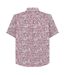 Chemise homme rouille / blanc Lambretta-2