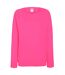 Fruit OF The Loom Ladies Fitted Lightweight Raglan Sweatshirt (240 GSM) (Fuchsia) - UTBC2656