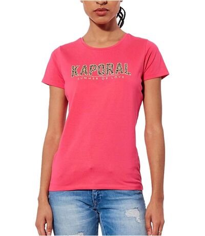 Tee shirt stretch à gros logo printé  -  Kaporal - Femme