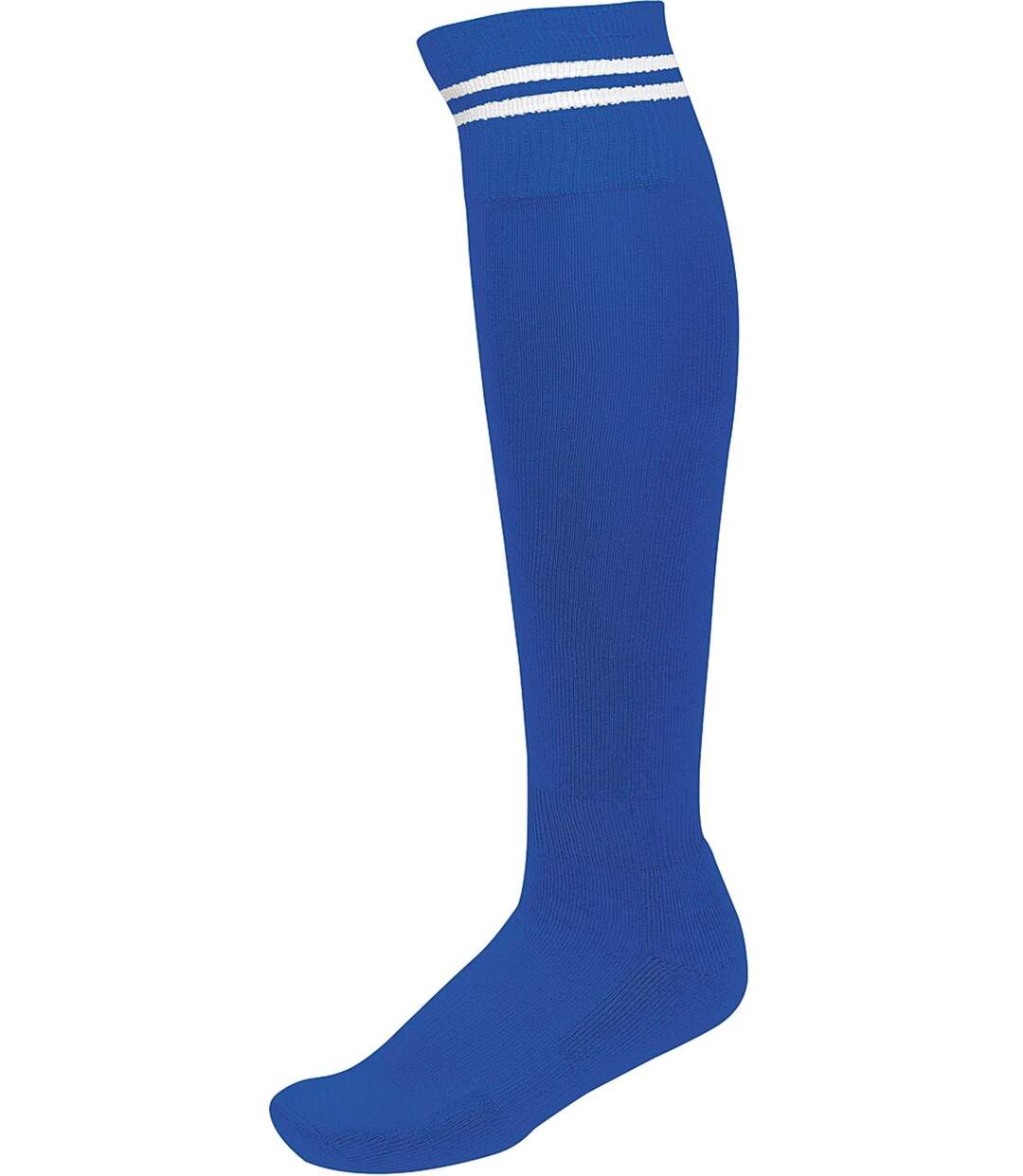 chaussettes sport - PA015 - bleu roi rayure blanche-2