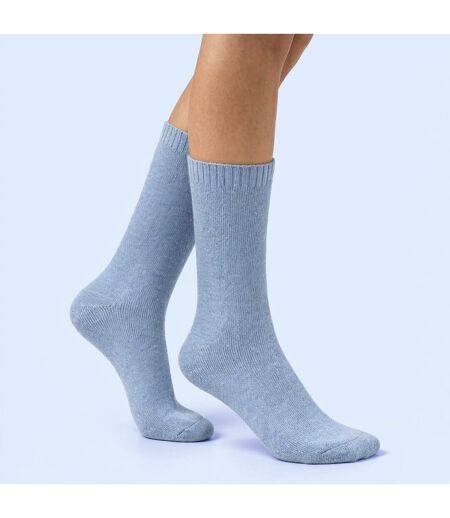 Glenmuir - Lot de 2 Chaussettes Femme Thermiques Mi-Bottes Laine Chaudes