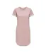Womens/ladies Crew Neck Mini Shirt Dress Rose Only-2