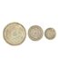 Lot de 3 Plateaux Déco en Métal Samir 57cm Doré-1