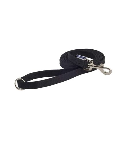 Polyester dog lead 180cm x 2.5cm black Ancol