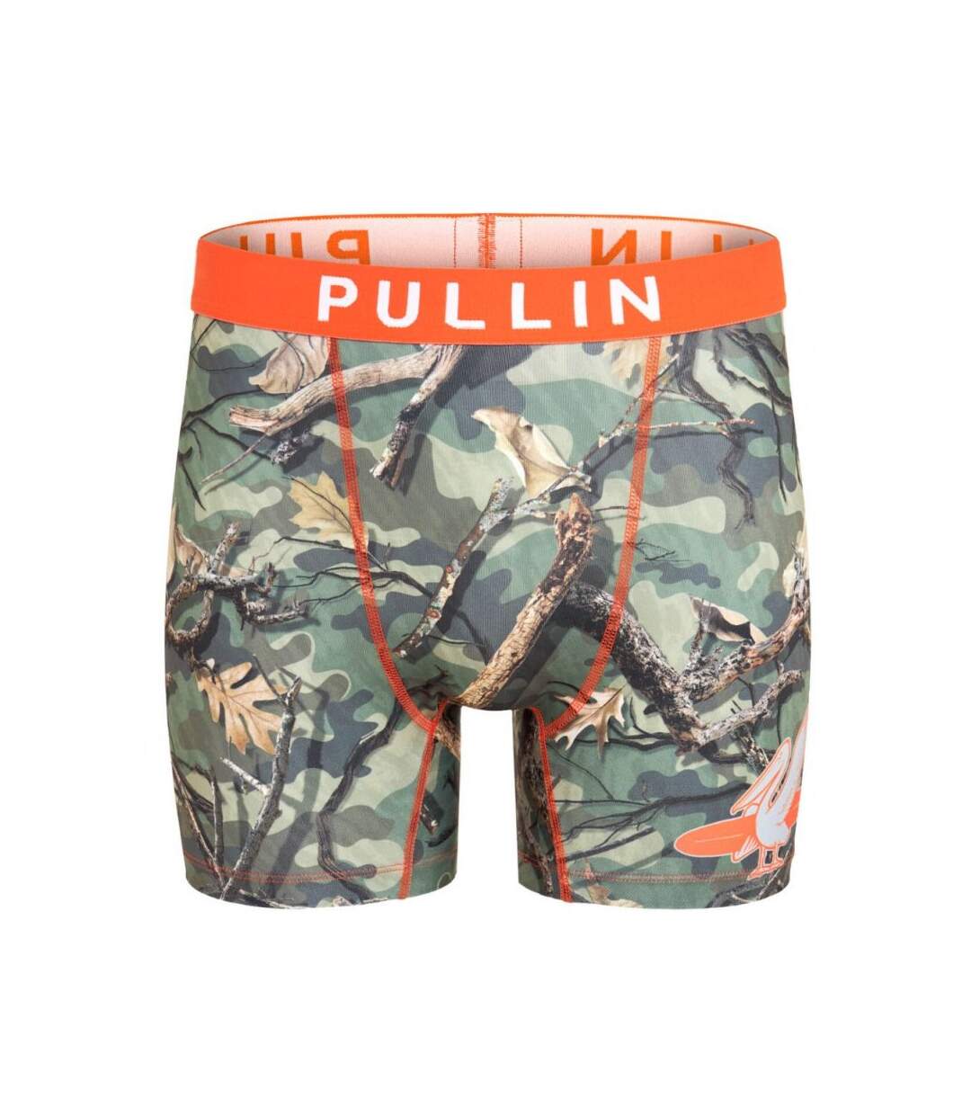 PULL IN Boxer Long Homme Microfibre PELICAM Vert Orange