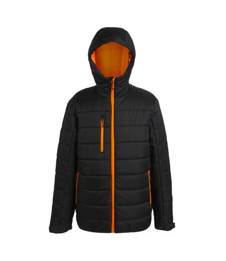 Mens navigate thermal padded jacket black/orange pop Regatta