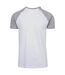 T-shirt Manches Raglan Motif/style Contrasté Homme Blanc Gris Urban Classics-2